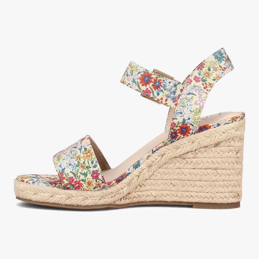 Floral Women's life stride tango 2 sandal. Three inch wedge heels. Size 9.5 - Picture 4 of 12